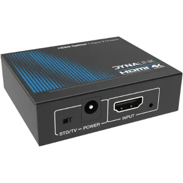 This HDMI 1x2 Splitter designed with 1x HDMI input and 2x HDMI output, can distribute 1x HD source signal to 2x display devices simultaneously and quickly.