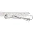 With 10A overload circuit breaker and 0.9m lead.