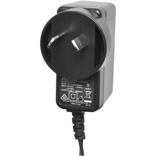 24V DC Switchmode Plugpack Supplied with fixed 2.1mm DC tip (tip positive). Compact design with high current regulated output. Energy authority approved. MEPS approved.