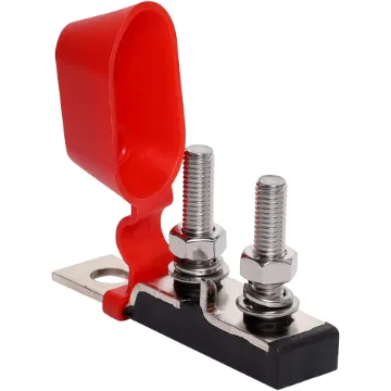 M8 terminal posts suitable for use with MRBF fuses. Includes terminal cover. 500A, 58V DC max.