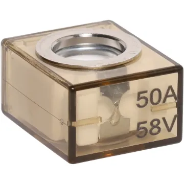 Bolt on marine rated battery fuses. Sits on the stud between the connection and the terminal.