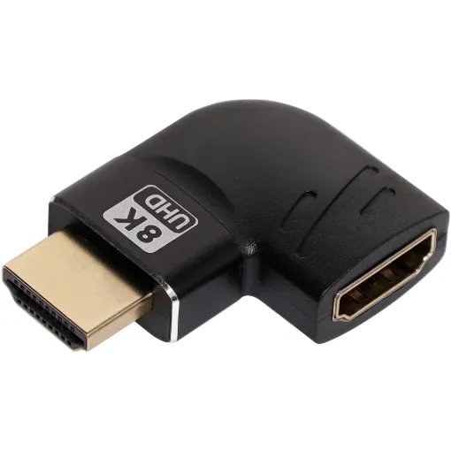 Flat Right Angle HDMI Adaptor. Left direction adaptor.