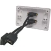 Dual HDMI Wallplate with Flyleads