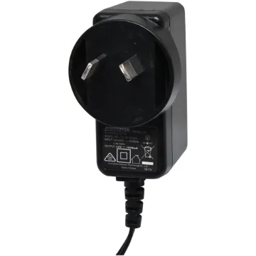 12V DC, 1 Amp Switchmode Plugpack Supplied with a fixed positive to tip 2.5mm DC jack (2.5ID x 5.5OD x 10L). Compact design with high current regulated output. Energy authority approved. MEPS approved. Dimensions: 60L x 40H x 35D mm.