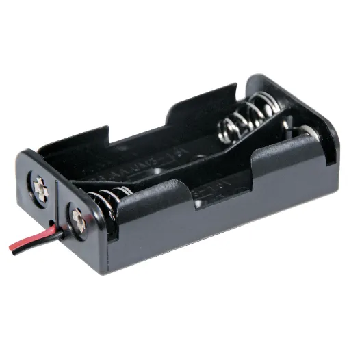 Dual AA Plastic battery holder with fly leads.
