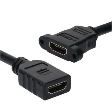 HDMI® socket to socket wallplate fly lead (Ultra High Speed HDMI Cable). Fitted with screw mount recesses for attaching to custom AV wallplates. HDMI® certified. Supports 8K resolutions at 60Hz. Suitable for use with 1.4, 2.0 and 2.1 HDMI® compliant equipment.