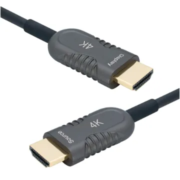 Cutting edge optical HDMI technology supporting 4K @ 60Hz resolutions at longer lengths than copper cable can achieve.