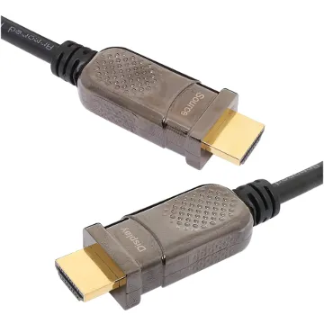 This 70m Active Optical HDMI male to HDMI male cable is the new solution for using optical HDMI cables in temporary AV set ups for live events & functions.