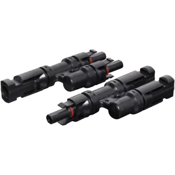 MC4 style dual line plug adaptor designed for use when daisy chaining solar panels together.