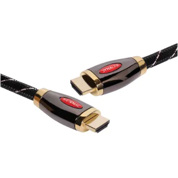 Pro High Speed HDMI with Ethernet Lead, 0.75m. HDMI certified. Lifetime warranty. Diecast platinum finish plugs with gold plated contacts.
