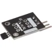 Utilises the 44E hall effect sensor for contactless magnetic switching. Output drops to ground when triggered. 2 mounting screws. Size: 15x18x7mm