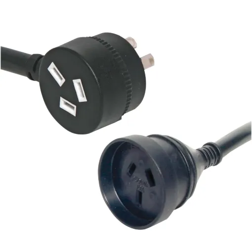 1m Black Mains Extension Power Cable (1.5mm)