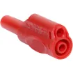 Solder termination suits wire less than 4mmØ. Nylon casing with nickel plated heat treated beryllium copper. Stackable for use with standard 4mmØ  banana plugs and sockets
