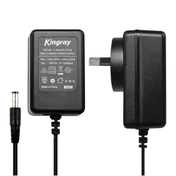 18V DC 1A plugpack with 2.5mm DC socket arrangement designed to plug in line with Kingray range of MATV distribution amplifiers.