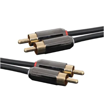 Stereo 2 RCA Male to 2 RCA Male Lead, 1.5m. Diecast connector bodies. Gold plated connection surfaces.