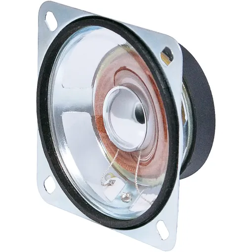 Features unique mylar cone for a degree of weather resistance. 63mm 5W RMS. 8 Ohm. Diagonal mounting hole centres at 76mm. Overall Depth: 30mm