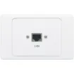 Wallplate fitted with RJ45 Cat6 connection. 150mm fly lead on rear.