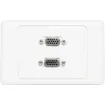 Wallplate fitted with with dual HD9 female VGA connectors.