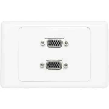 Wallplate fitted with with dual HD9 female VGA connectors.