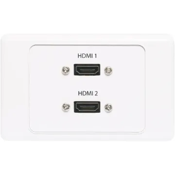 Dual HDMI Wallplate with Flyleads