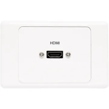 HDMI wallplate with flylead connections. Fitted with dual HDMI high speed with Ethernet connection.