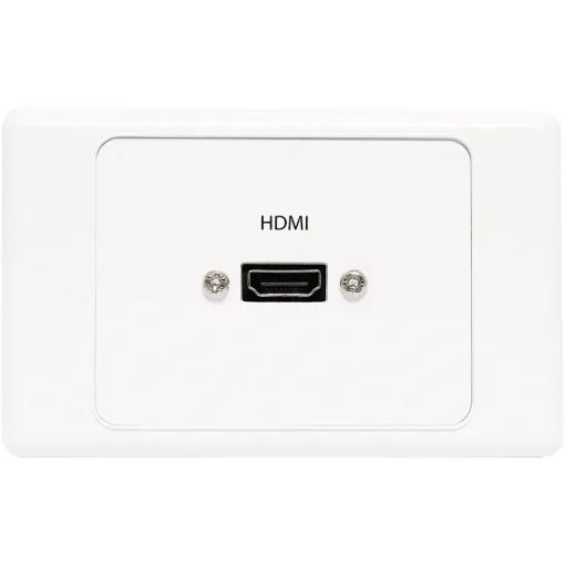 HDMI wallplate with flylead connections. Fitted with dual HDMI high speed with Ethernet connection.