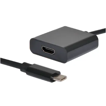 This HDMI output adaptor is the perfect accessory for any USB C equipped device to output video signals to an external monitor or display. This adaptor will display up to 4K resolutions at 60Hz. 15cm long.