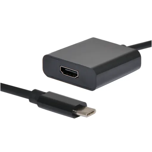 This HDMI output adaptor is the perfect accessory for any USB C equipped device to output video signals to an external monitor or display. This adaptor will display up to 4K resolutions at 60Hz. 15cm long.