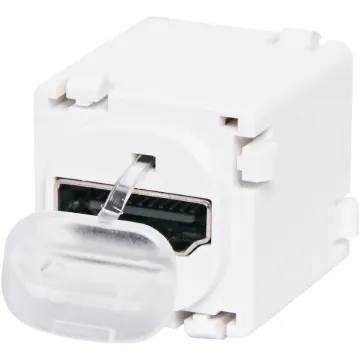Clip in mechansim to suit clipsal wallplates. HDMI socket on either side of mechanism. Features protective flip-up cover for when not in use. Compatible with HDMI 1.4