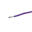 Purple, 14 strand, 21AWG, medium gauge, tinned, copper hookup wire with a PVC insulator suitable for indoor, general purpose wiring.