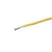 Yellow, 7 strand, 26AWG, tinned copper wire with a PVC insulator for indoor, general purpose, low current wiring.