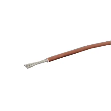 Brown, 24 strand, 18AWG, heavy duty, tinned copper wire with a PVC insulator suitable for indoor, general purpose wiring.