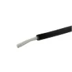 Black, 32 strand, 17AWG, heavy duty, high current, tinned copper wire with a PVC insulator suitable for indoor 240V and heavy duty wiring.