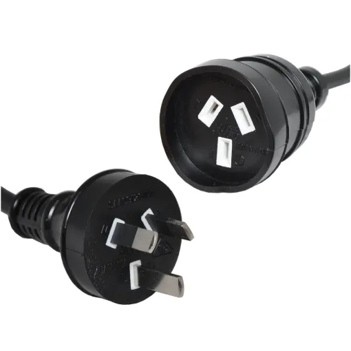 Heavy duty black plugs and lead. 10m
