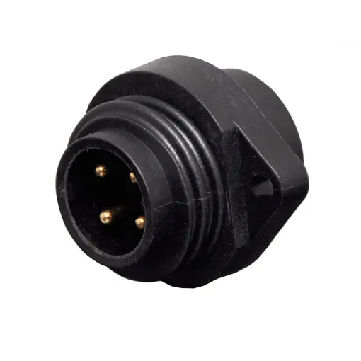 IP67 rated waterproof 4 pin connector for installations outdoors or in areas prone to moisture build up.