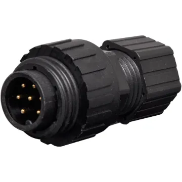 IP66 rated waterproof 7 pin connector for installations outdoors or in areas prone to moisture build up. Compatible with Amphenol C16 series connectors. 8A rated.