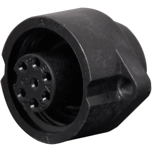 IP66 rated waterproof 7 pin connector for installations outdoors or in areas prone to moisture build up. Compatible with Amphenol C16 series connectors. 8A rated.