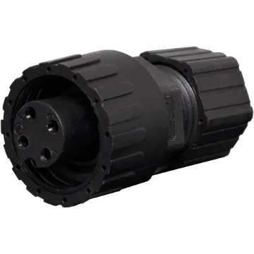 IP67 rated waterproof 4 and 7 pin connectors for installations outdoors or in areas prone to moisture build up. Compatible with Amphenol C16 series. LTW, PWE & PWF series. 4 pin PWF series 12A rated.