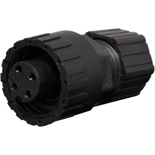 IP67 rated waterproof 4 and 7 pin connectors for installations outdoors or in areas prone to moisture build up. Compatible with Amphenol C16 series. LTW, PWE & PWF series. 4 pin PWF series 12A rated.
