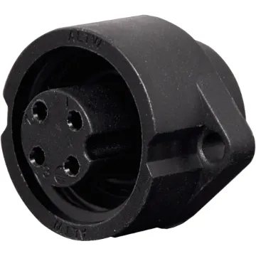 IP67 rated waterproof 4 pin connector for installations outdoors or in areas prone to moisture build up. Compatible with Amphenol C16 series connectors. Current rating: 12A Contact pin: Copper alloy Connector carrier: Nylon+GF, UL recognized