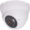 Surface mount dome camera housed in vandal resistant aluminium housing with infra red illumination for night time viewing. High resolution 4MP sensor produces clear crisp video signal. Lens has an adjustable focal length (2.8-12mm). Video output is selectable between AHD and 960H via the cable toggle control.