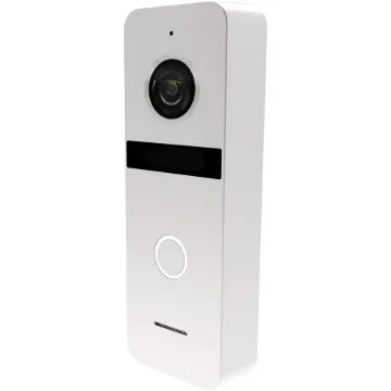 An ultra modern doorbell camera.