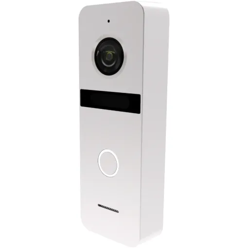 An ultra modern doorbell camera.