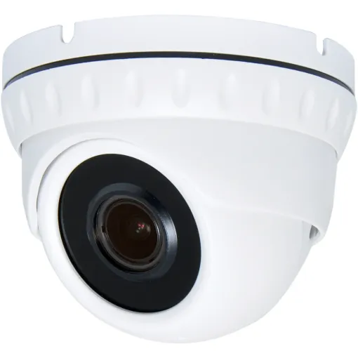 A day/night high resolution IP dome camera with multi-codec support.