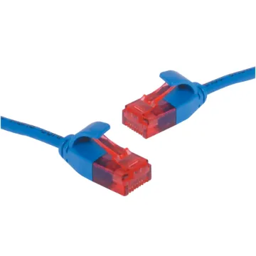 Ultra thin cables ideal for high density patch panel use.