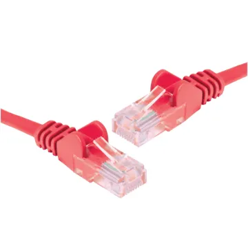 8 Pin RJ45 Male to 8 Pin RJ45 Male Red 2m - Category 6