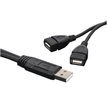 Splits one output into two for charging two devices.