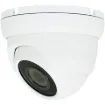 Surface mount dome camera housed in vandal resistant aluminium housing with infra red illumination for night time viewing. High resolution 8MP sensor produces clear crisp video signal. Lens has a fixed 2.8mm wide focal length.