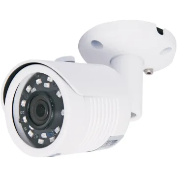 Surface mount bullet camera housed in vandal resistant aluminium housing with infra red illumination for night time viewing. High resolution 4MP sensor produces clear crisp video signal. Lens has an fixed 2.8mm wide focal length. Video output is selectable between AHD and 960H via the cable toggle control.