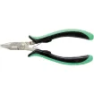 Precision 140mm combination pliers with cutter in-built. Comfortable rubberised grips and serrated plier jaws. Small size is ideal for electronics use, removing components from board etc.